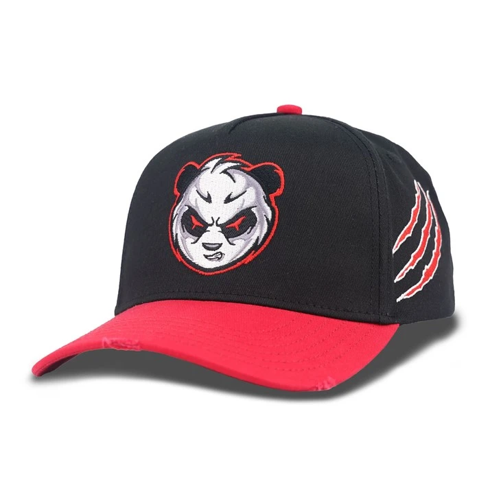 Black Angry Panda Baseball Cap