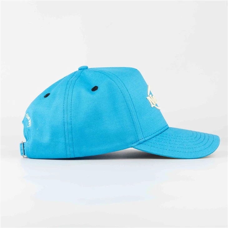 TCAP Custom Blue Cotton Hats 3D Embroidery Sport Caps