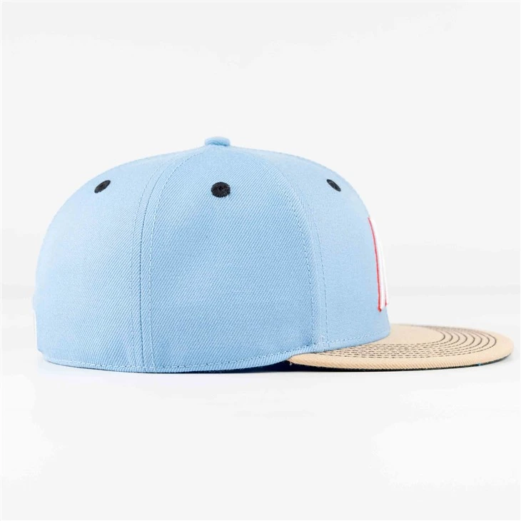 Three Dimensional Embroidered Two-Color Fitted Cap